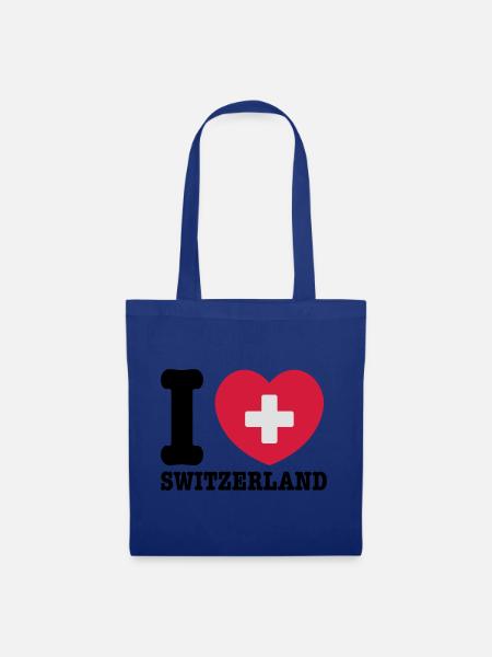 Schweiz - Stoffbeutel - Royalblau