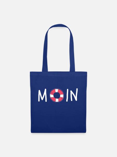 MOIN. Denn Moin-Moin is schon Gesabbel - Stoffbeutel - Royalblau
