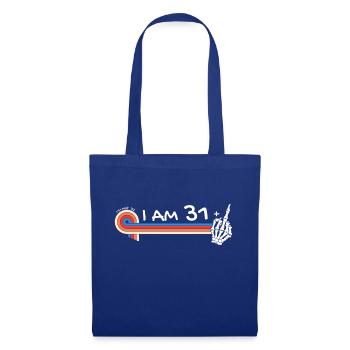 J’ai 31 ans et majeur - 32e anniversaire - Sac en tissu - bleu royal - Devant