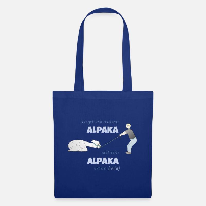 Alpakawanderung - Stoffbeutel - Royalblau
