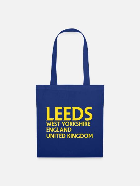 Leeds – England Liedtextdesign - Stoffbeutel - Royalblau