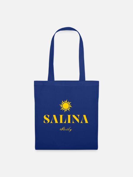 Sonnenemblem Salina Sizilien - Stoffbeutel - Royalblau