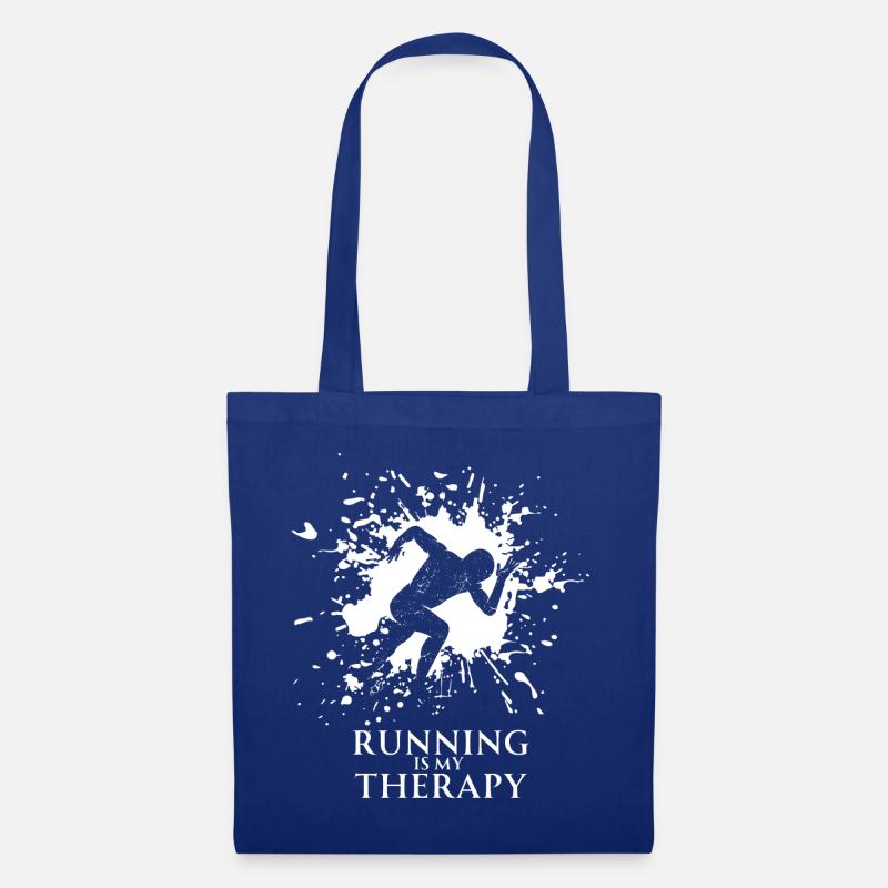 Running is my Therapy (3) - Stoffbeutel - Royalblau