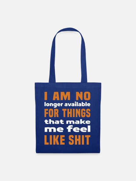 I AM NO LONGER AVAILABLE - Stoffbeutel - Royalblau
