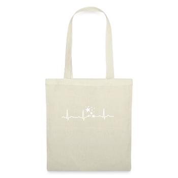 CADEAU - ECG COEUR EN LIGNE DISCO BALL STARS Blanc - Sac en tissu - nature - Devant