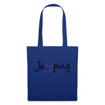 jumping trampolin girl jumpen jump Geschenk - Stoffbeutel - Royalblau - Vorne