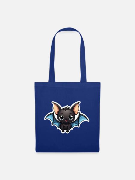 Fledermaus Niedlich Illustration - Stoffbeutel - Royalblau
