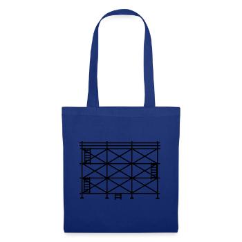 Silhouette d’échafaudage, échafaudage de construction - Sac en tissu - bleu royal - Devant
