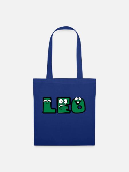 Prénoms leo males enfant bébé progéniture enceinte - Sac en tissu - bleu royal