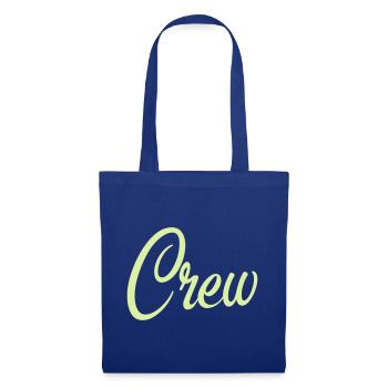 Crew Script Pastellgrün - Stoffbeutel - Royalblau - Vorne