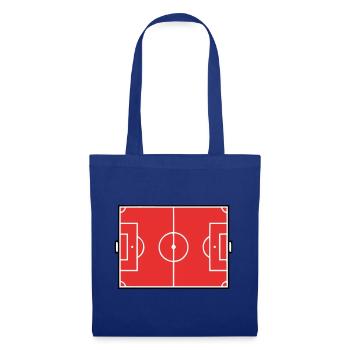 Fussballfeld Spielfeld Grafik - Stoffbeutel - Royalblau - Vorne