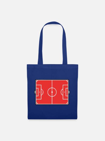 Fussballfeld Spielfeld Grafik - Stoffbeutel - Royalblau