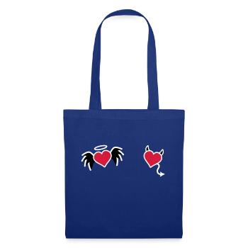 Heart angel devil - Tote Bag - royal blue - Front