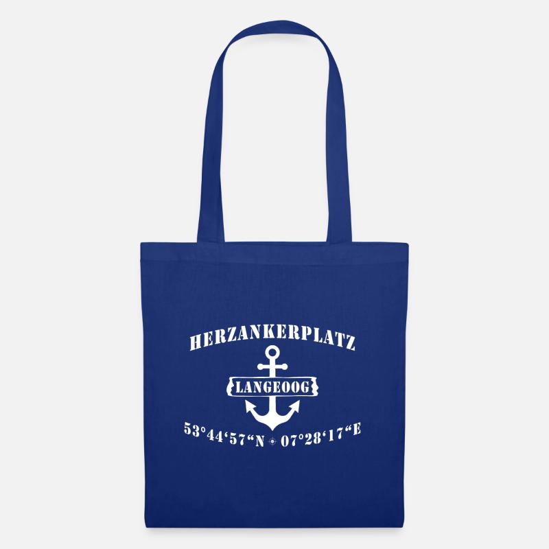 Herzankerplatz - Langeoog - Stoffbeutel - Royalblau