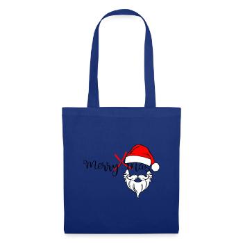Merry_X_Mas - Stoffbeutel - Royalblau - Vorne