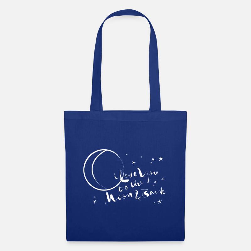 To the moon and back - Stoffbeutel - Royalblau
