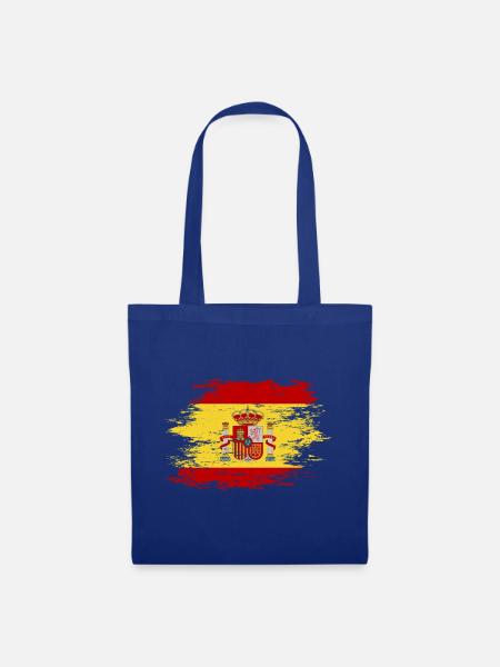 Spanien Flagge used - Stoffbeutel - Royalblau