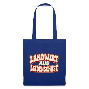 Landwirt Aus Leidenschaft - Stoffbeutel - Royalblau - Vorne