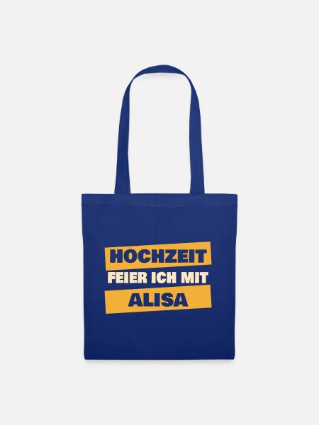 Heiraten Alisa - Stoffbeutel - Royalblau