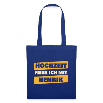 Geschenk für Henrik - Stoffbeutel - Royalblau - Vorne