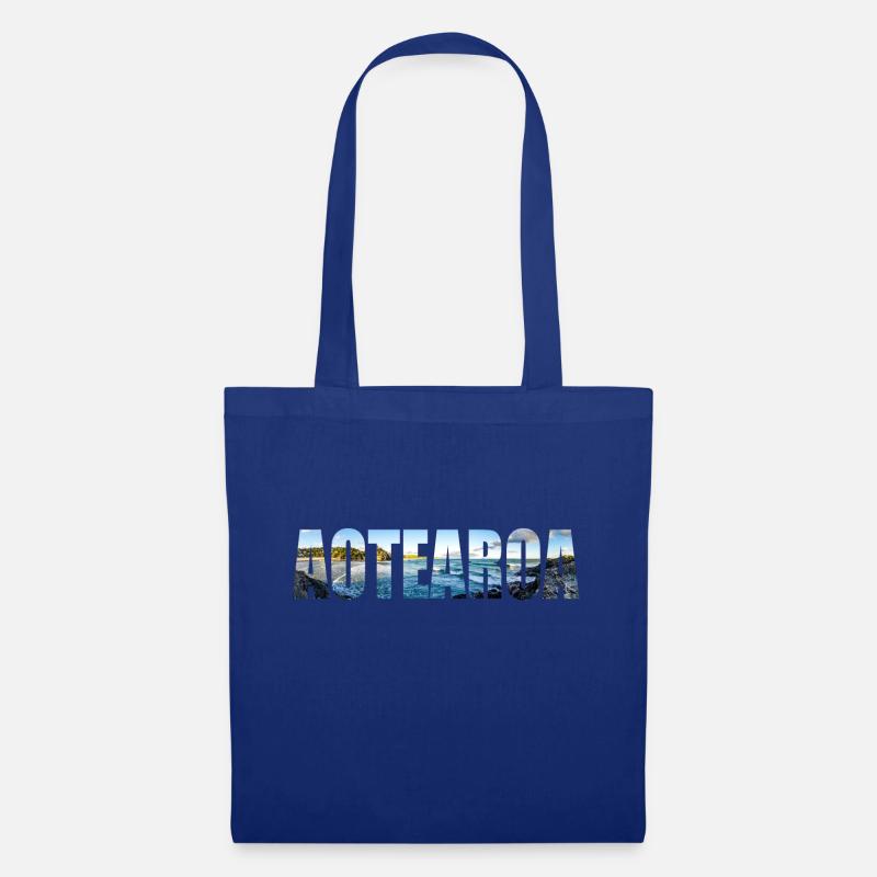Neuseeland Geschenkidee Backpacker Work & Travel - Stoffbeutel - Royalblau
