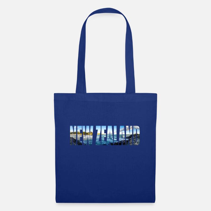 Neuseeland Geschenkidee Backpacker Work & Travel - Stoffbeutel - Royalblau