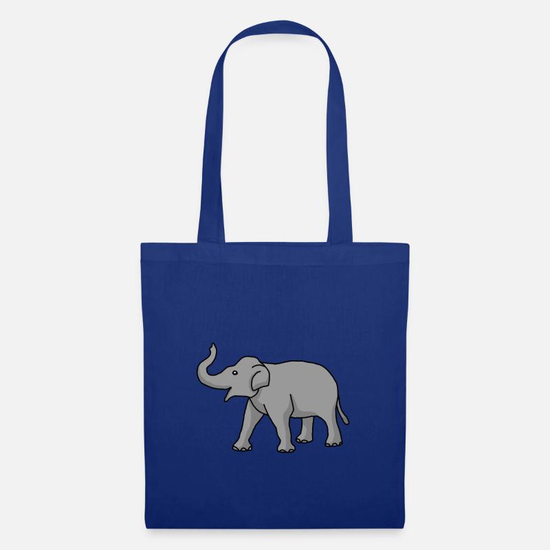 Elefant, Comic, Tier, süß, niedlich - Stoffbeutel - Royalblau