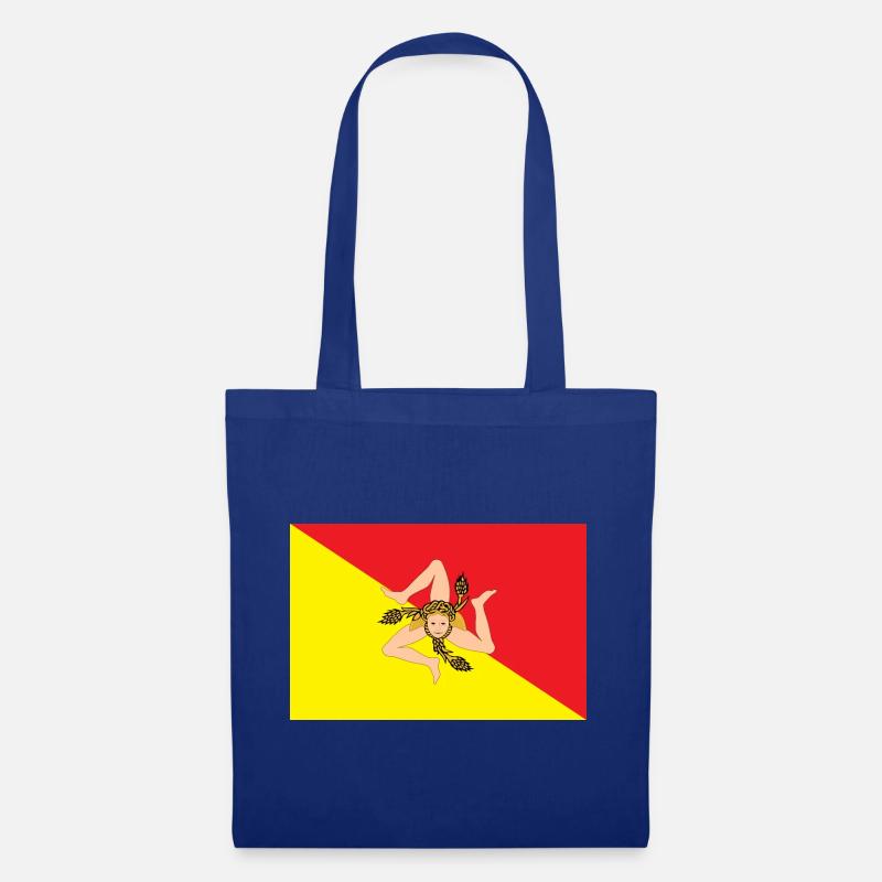 drapeau d’autocollant de l’autocollant de sicile drapeau Sicile - Sac en tissu - bleu royal