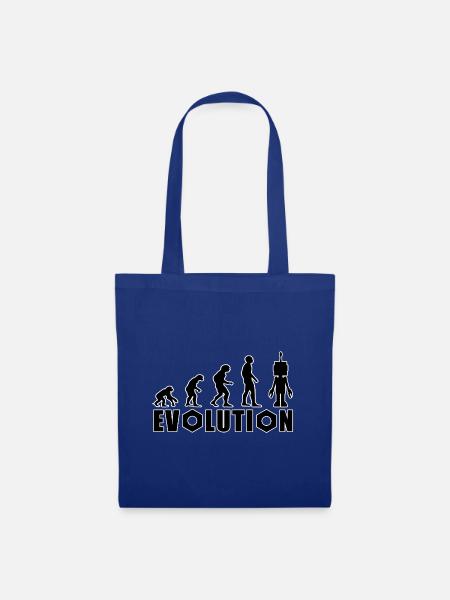 Evolution von Mensch zu Android - Stoffbeutel - Royalblau