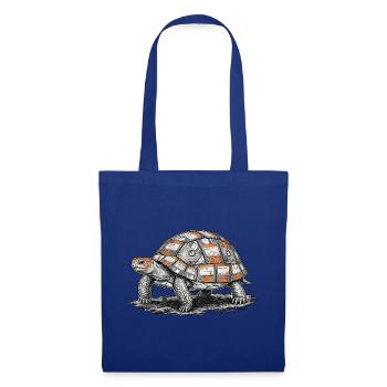 Disketten Schildkröte - Stoffbeutel - Royalblau - Vorne