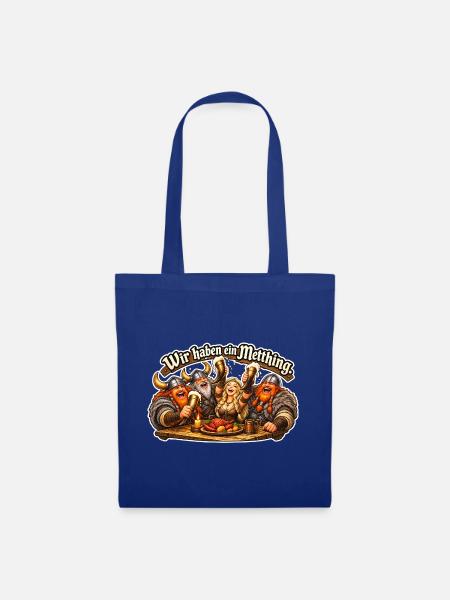 Wikinger -  Metthing  - Stoffbeutel - Royalblau