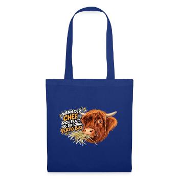 Kuhwitz Chef Highland Cattle - Stoffbeutel - Royalblau - Vorne
