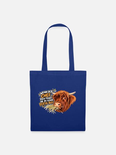 Kuhwitz Chef Highland Cattle - Stoffbeutel - Royalblau