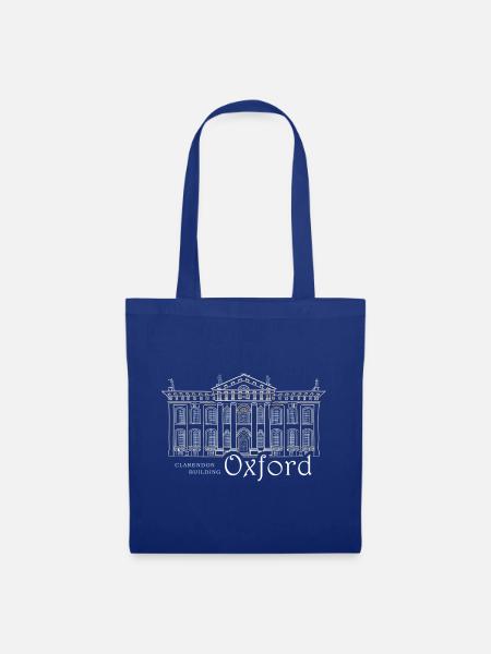 Oxford, Handzeichnung Clarendon-Gebäude, England - Stoffbeutel - Royalblau