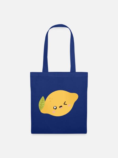 Lemon Kawaii - Stoffbeutel - Royalblau
