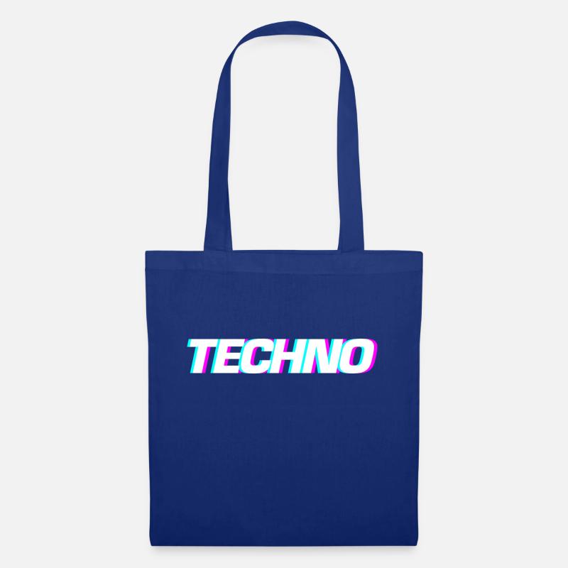 Techno Festival Design - Stoffbeutel - Royalblau
