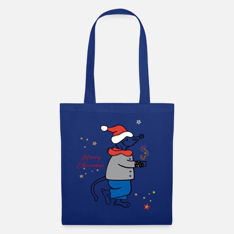 Merry Christmas, Advent - Stoffbeutel - Royalblau