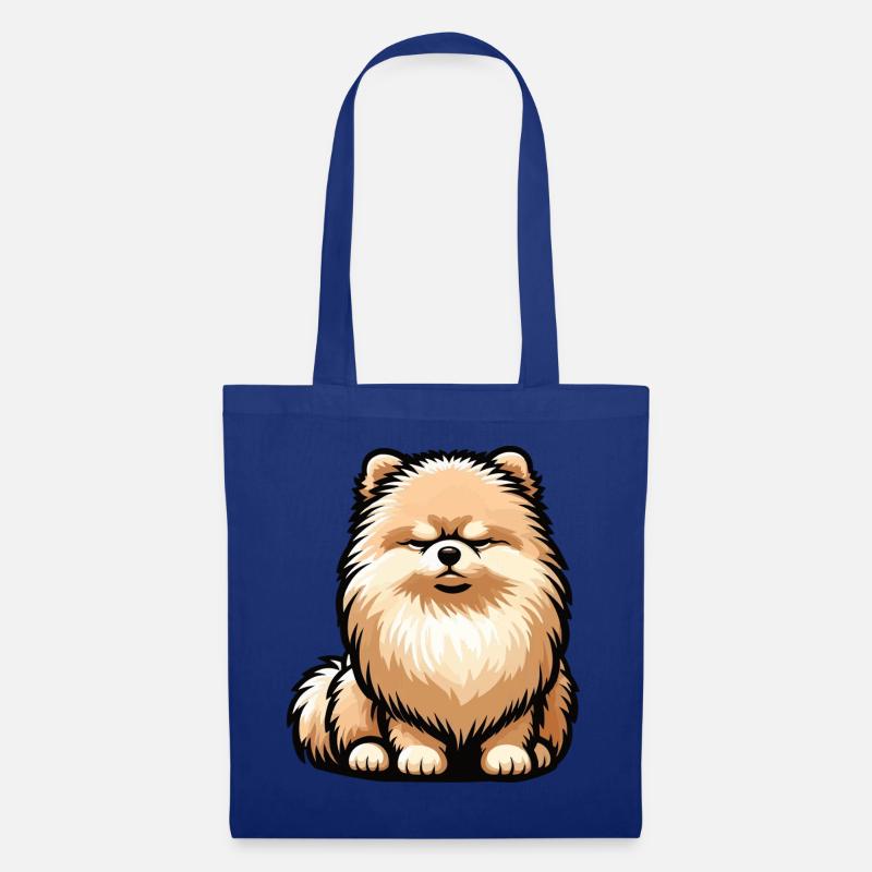 Zwergspitz Zwergspitze Spitzhund Zwergspitzhalter - Stoffbeutel - Royalblau