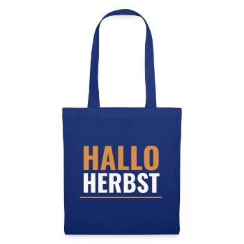 Herbst Hallo Herbst. - Stoffbeutel - Royalblau - Vorne