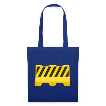 Warn-Straßenbarriere-Symbol - Stoffbeutel - Royalblau - Vorne