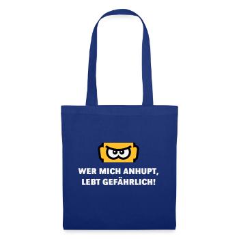 Wer Mich Anhupt, Lebt Gefährlich! (Auto / NEG 3C) - Stoffbeutel - Royalblau - Vorne