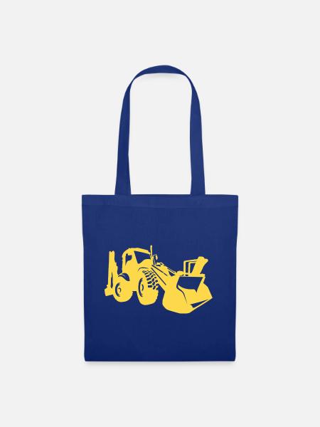 Bagger Radlader Baugeräteführer Silhouette - Stoffbeutel - Royalblau