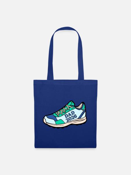 Baby-Ankündigung: Running Dad 2026 - Stoffbeutel - Royalblau