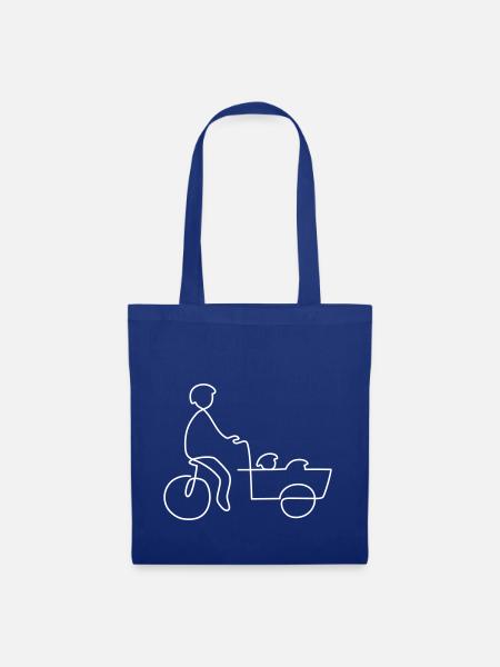 Cargo bike // Cargo bike - Tote Bag - royal blue
