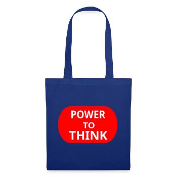 power_to_think - Stoffbeutel - Royalblau - Vorne