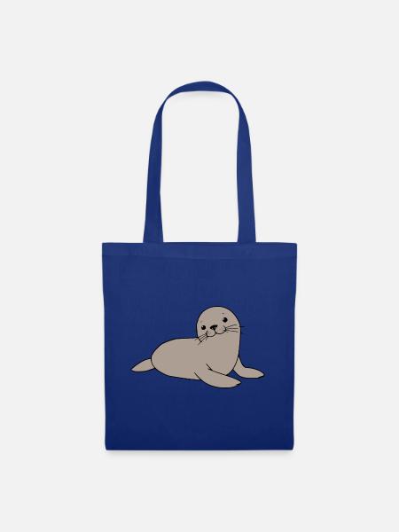 Seehund Robben T-shirt Geschenk Norddeutschland - Stoffbeutel - Royalblau