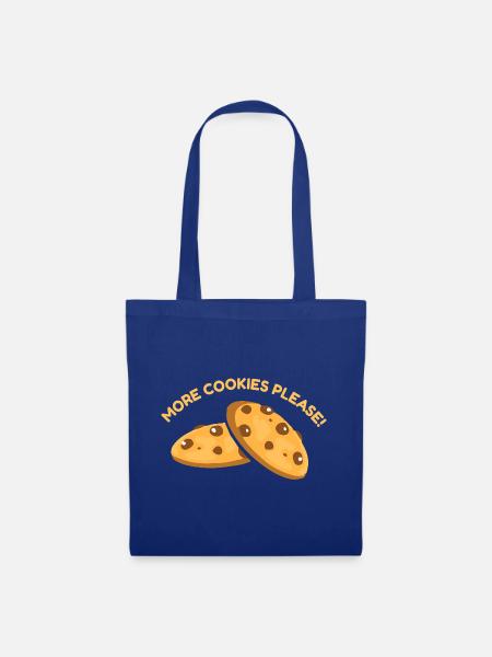 Cookie Plätzchen Keks - Stoffbeutel - Royalblau