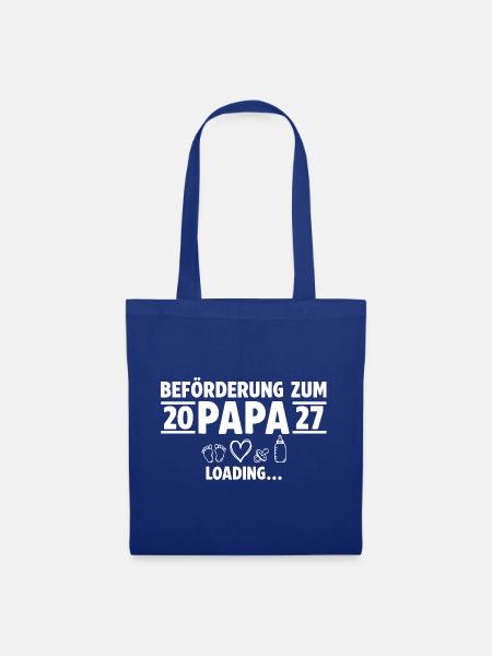 Beförderung zum Papa 2027 loading - Stoffbeutel - Royalblau