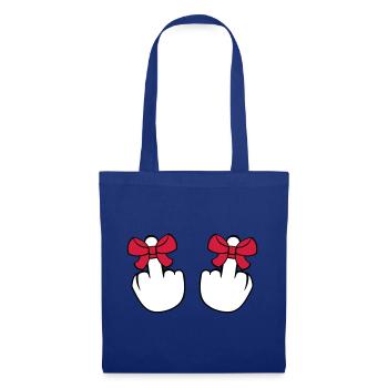 2 mains branleur branlant montrer insultant fi - Sac en tissu - bleu royal - Devant