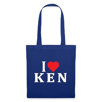 nom du t-shirt J’adore l’idée cadeau du t-shirt Ken - Sac en tissu - bleu royal - Devant